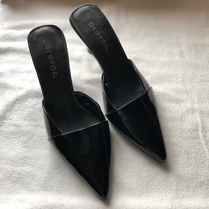 Black mule heels